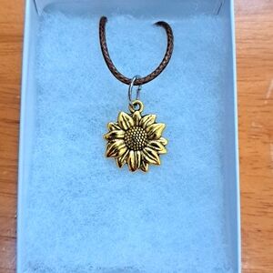 Gold Sunflower Necklace